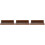 3Pcs Wood Floating Shelf with Lip Wall Storage Rack Brown 4