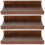 3Pcs Wood Floating Shelf with Lip Wall Storage Rack Brown 8