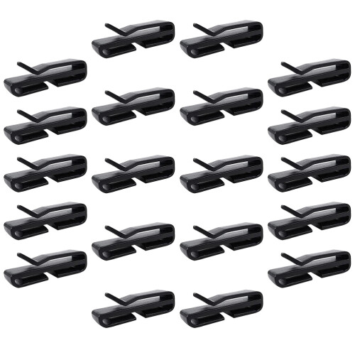 60Pcs Replaceable Black Plastic Buckles for Hiking and Backpack Straps