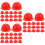 120Pcs Red Mini Construction Hats Plastic Doll for Party Decor 9