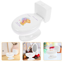 3Pcs White Plastic Mechanism Music Box Cute Toilet Decoration