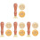 4Sets Copper Wax Seal Stamp with Handle Retro Pattern for Envelope DIY 4