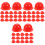 120Pcs Red Mini Construction Hats Plastic Doll for Party Decor 5
