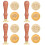 4Sets Copper Wax Seal Stamp with Handle Retro Pattern for Envelope DIY 6