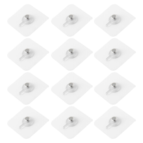 60Pcs Transparent ABS Adhesive Wall Hooks Damage Free No Mark Hanging 2