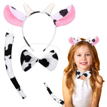 9Stk Kuh Kostüm Zubehör Set Bunt Für Cosplay Fasching Halloween