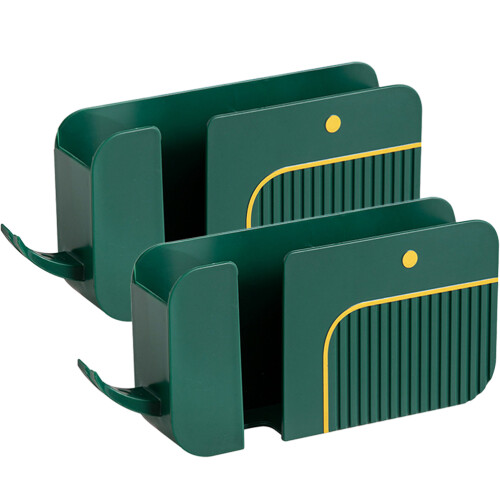 10Pcs Wall Mobile Phone Holder Green ABS Plastic No-Hole Installation