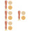 4Sets Copper Wax Seal Stamp with Handle Retro Pattern for Envelope DIY 8