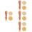 4Sets Copper Wax Seal Stamp with Handle Retro Pattern for Envelope DIY 7