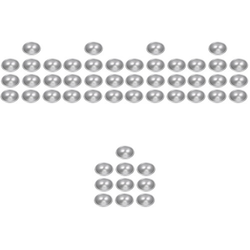 50Pcs Aluminium Semi-Sphere Bath Bomb DIY Mold Silver for Home Use 2