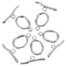 20Sets Zilveren Toggle Sluitingen Voor Sieraden En Repareren