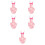 5Pcs Reusable Pink Bird Flight Diapers Comfortable Parrot Clothes 7