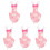 5Pcs Reusable Pink Bird Flight Diapers Comfortable Parrot Clothes 2