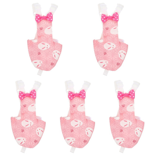 5Pcs Reusable Pink Bird Flight Diapers Comfortable Parrot Clothes 1