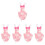 5Pcs Reusable Pink Bird Flight Diapers Comfortable Parrot Clothes 5