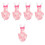 5Pcs Reusable Pink Bird Flight Diapers Comfortable Parrot Clothes 4