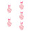 5Pcs Reusable Pink Bird Flight Diapers Comfortable Parrot Clothes 10