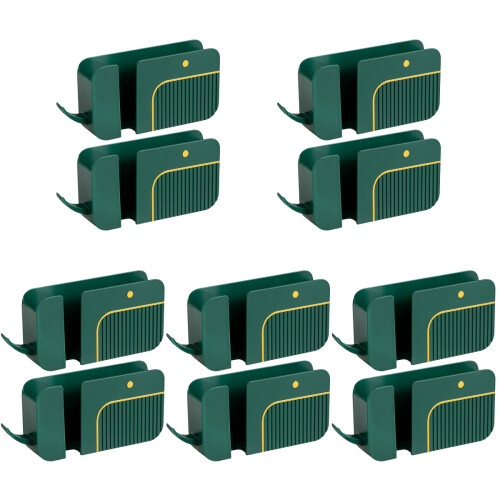 10Pcs Wall Mobile Phone Holder Green ABS Plastic No-Hole Installation 1