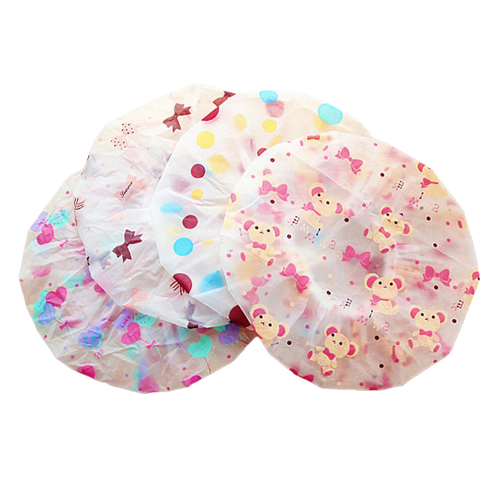 Villcase 20Pcs Disposable Shower Caps Assorted Colors Waterproof Bathing Caps