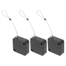 6Pcs Automatic Retractable Cable Holder Steel Wire Anti Theft Box