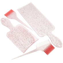 3Sets Hair Foiling Board Pink Hair Dye Brush Comb Highlighting Kit