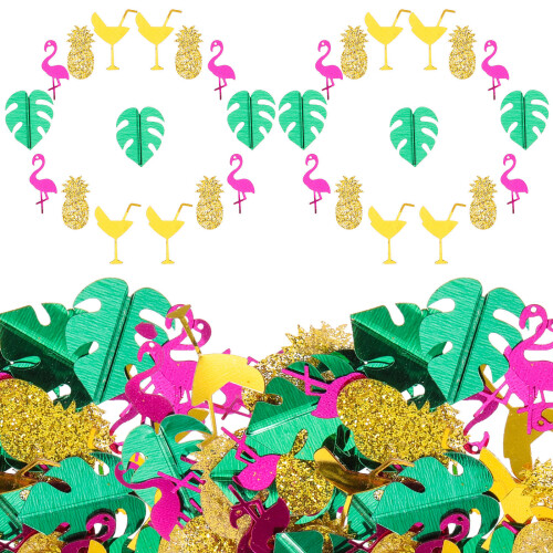 4Pcs Glitter Confetti Hawaiian Plastic Table Scatter Party Decorations 2