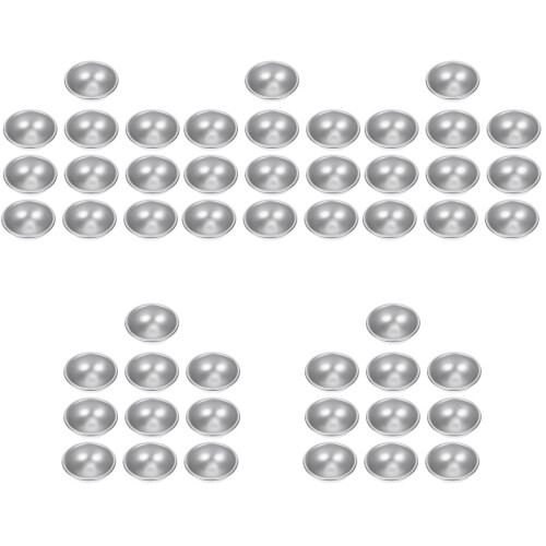 50Pcs Aluminium Semi-Sphere Bath Bomb DIY Mold Silver for Home Use 1