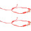 6Pcs Red Beaded Evil Eye Bracelets Creative Woven Wrist Accessories 3
