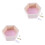 2Pcs Pink Wall-Mounted Wood Rack Hexagonal Decorative Shelf for Kids 2