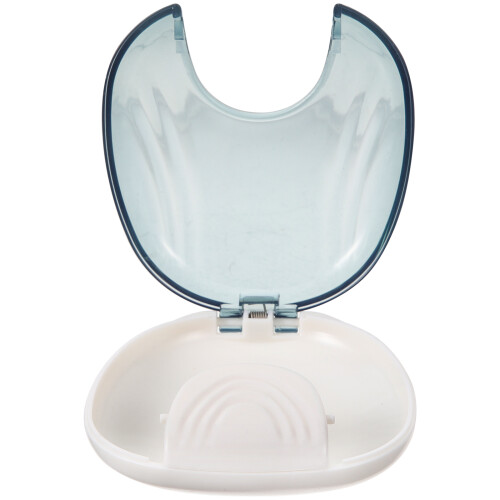 3Pcs Lightweight Plastic Denture Case Portable Retainer Storage Grey 1