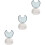 3Pcs Lightweight Plastic Denture Case Portable Retainer Storage Grey 7