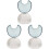 3Pcs Lightweight Plastic Denture Case Portable Retainer Storage Grey 4