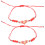 6Pcs Red Beaded Evil Eye Bracelets Creative Woven Wrist Accessories 2