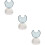 3Pcs Lightweight Plastic Denture Case Portable Retainer Storage Grey 11