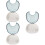 3Pcs Lightweight Plastic Denture Case Portable Retainer Storage Grey 9