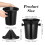 20Pcs Black Plastic Ice Buckets and Wine Spittoons for Bars 2