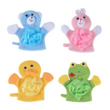 16Pcs Kids Bathing Gloves Soft Supple Assorted Colors Shower Mittens