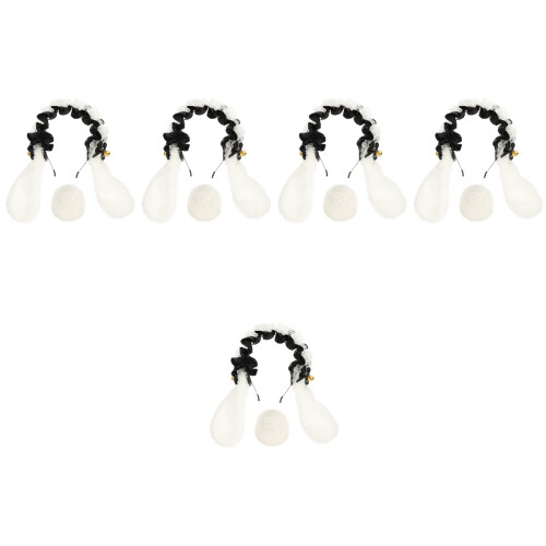 5Sets Black Rabbit Tail and Ear Costume Accessory Durable Party Props 2