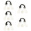 5Sets Black Rabbit Tail and Ear Costume Accessory Durable Party Props 10