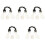 5Sets Black Rabbit Tail and Ear Costume Accessory Durable Party Props 2