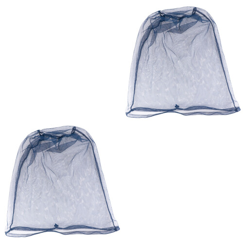 2Pcs Blue Outdoor Cap Mesh Face Net Protects Against Flying Insects 2