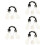 5Sets Black Rabbit Tail and Ear Costume Accessory Durable Party Props 9