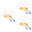 6Pcs Creative DIY Drawing Fan Bamboo Handle Blank Paper Fan Set 4