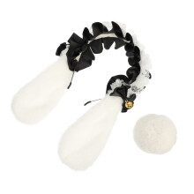 5Sets Black Rabbit Tail and Ear Costume Accessory Durable Party Props