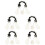 5Sets Black Rabbit Tail and Ear Costume Accessory Durable Party Props 5