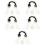 5Sets Black Rabbit Tail and Ear Costume Accessory Durable Party Props 6