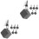 12Pcs Tablecloth Weights with Metal Clip for Camping Use 5
