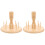2Pcs Portable Wooden Spool Thread Stand Chocolate Home Storage 9