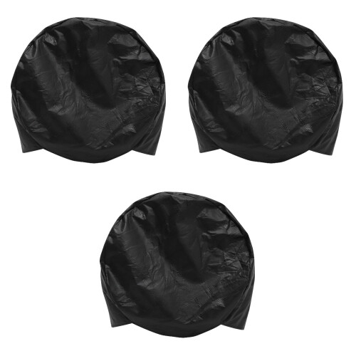 12Pcs Durable Black Rv Tire Sun Protection Covers Easy Install 2
