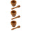 3Pcs Kitchen Garlic Press Brown Ergonomic Spice Grinding Tools 7